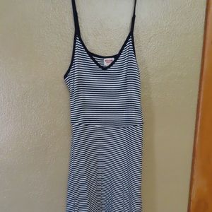 Navy Blue and White Striped light dress